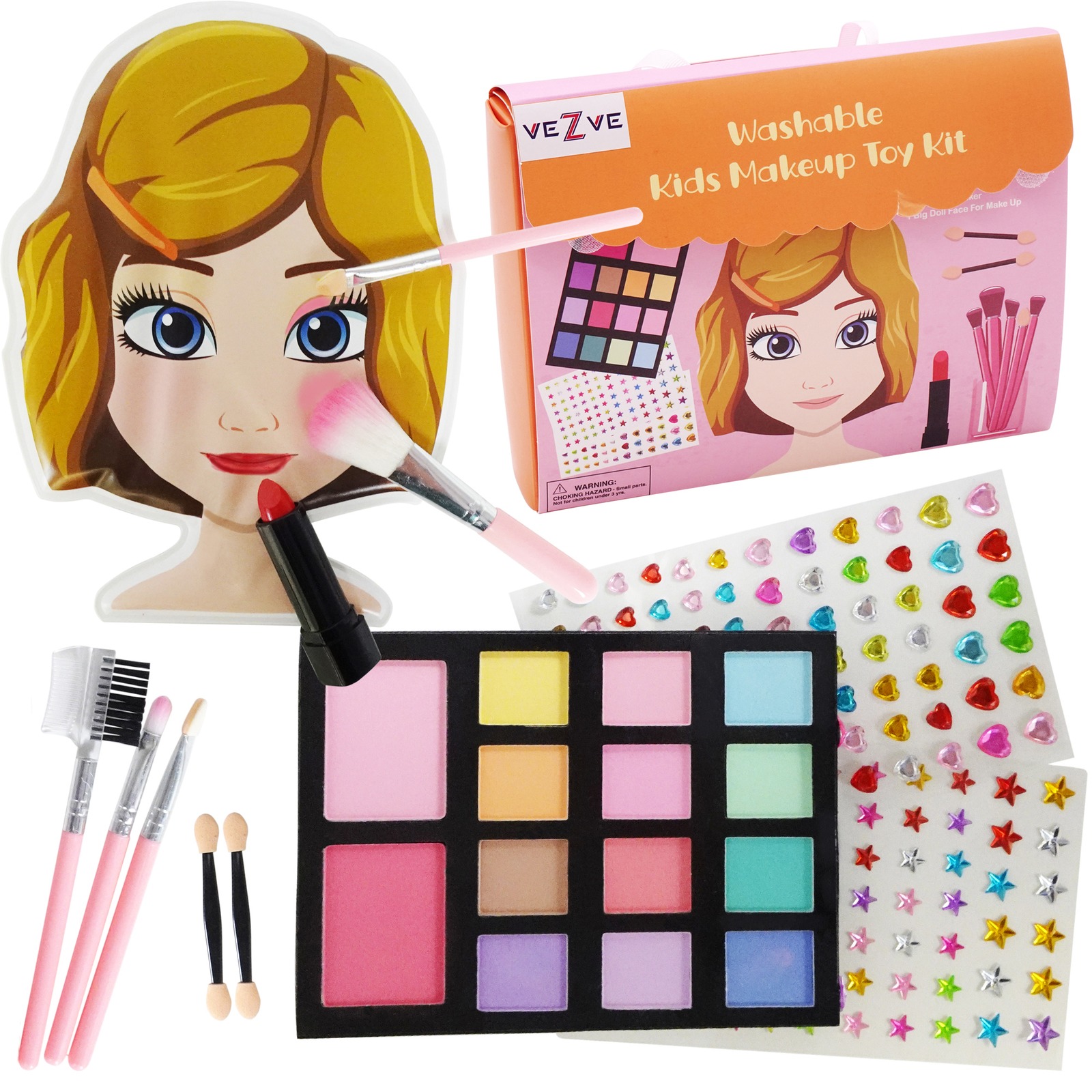 veZve Makeup Toy Kit Set for Kids Little Toddler Girls 3 Years Old and 