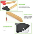 thumbnail image 4 of Axe Pizza Cutter with Bamboo Handle Pizza Wheel Grater Rotating Blade Pizza Knife, 4 of 7