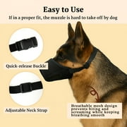 Colenumone Dog Muzzle – Mesh Soft Muzzle for Small Medium Large Sized Dogs, Adjustable for No Bark, Scavenging, Licking & Chewing, Prevent Biting, Black (S–XL)