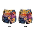 thumbnail image 5 of Picia Colorful Gecko Jungle Art Pattern Women's 2 in 1 Athletic Running Shorts High Waisted Workout Casual Gym Sweat Shorts with Comfy Liner Zipper Pockets-Large, 5 of 9