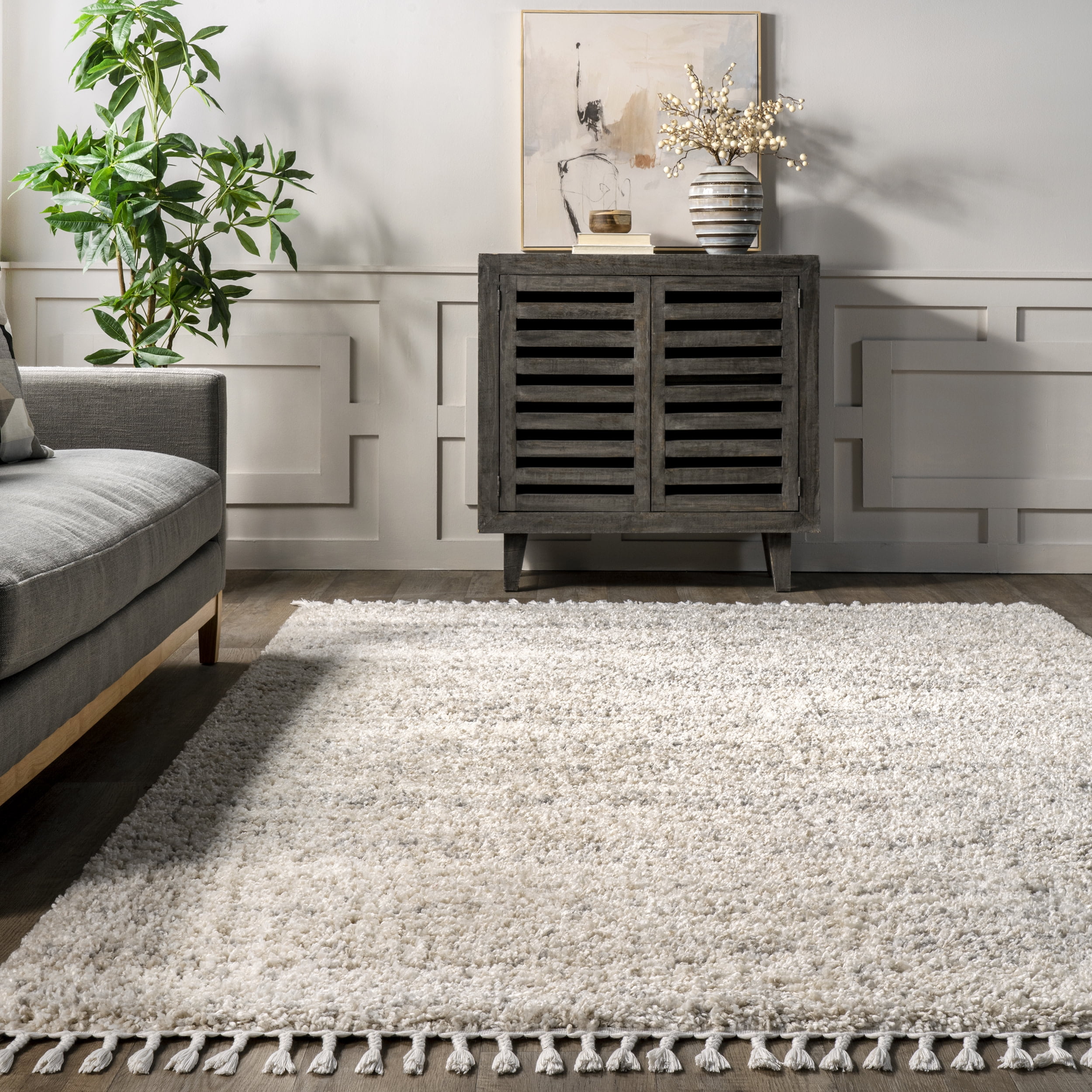 nuLOOM Brooke Contemporary Shag Accent Rug, 2' x 3', Ivory