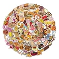thumbnail image 2 of Jinsinto Cute Food Vinyl Stickers Pack for Water Bottles, Waterproof, Matte, 100 Pieces, 2 of 5