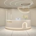 thumbnail image 1 of Cashier Table Reception Desk Counter Check Out Counter Supermarket Reception Desk Front Desk Empfangstheke Reception Furniture My Lux Decor Round, 1 of 6