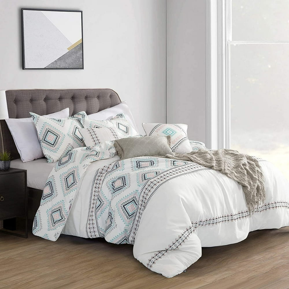 Sapphire Home Luxury 7 Piece King/CaliforniaKing Comforter Set with