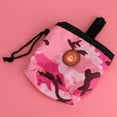 thumbnail image 3 of Bolsa para perro, cachorro, para caminar, comida, snacks, entrenamiento, cintura, almacenamiento, bolsillos, camuflaje rosa, 3 of 10