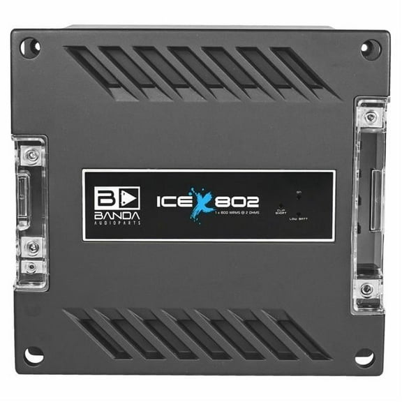 Banda ICEX800.2RED 800W 2 Ohm Car Audio Amplifier, Red