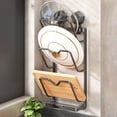 thumbnail image 1 of TIMIFIS Aluminum Nonstick Micro Pressure Cooker Kitchen Punch Free Double Suction Cup Pot Lid Storage Rack Stainless Steel Cutting Board Multifunctional Storage Rack Kitchen Gadgets, 1 of 6