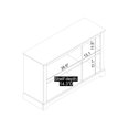thumbnail image 6 of STYLIVIA Heron 3 Door Wide Sideboard Cabinet with Adjustable Shelves, Sturdy Wood Storage with Metal Hardware, Ivory & Knotty Oak, 6 of 24