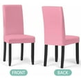thumbnail image 5 of Stretch Chair Covers Set of 4, Pure Color Pink Universal Fit Elastic Decorative Dining Chairs Slipcovers for Wedding, Banquet, Monochrome, 5 of 6