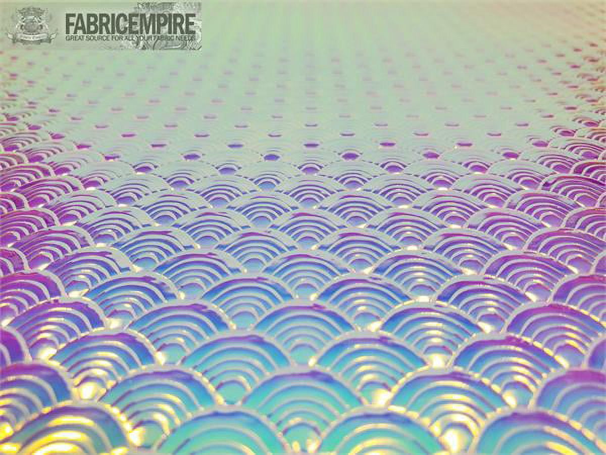 Holographic Mermaid Large Fish Scale Glossy Embossed Vinyl Light Blue / 54" Wide / Sold By The Yard