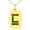 Gold, variant on Stainless Steel Letter L Initial Empire Monogram Engraved Small Rectangle Dog Tag Charm Pendant Necklace