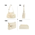 thumbnail image 3 of Deago Canvas Messenger Bag Large Hobo Crossbody Bag with Multiple Pockets Shoulder Tote Bag for Women and Men (White), 3 of 9
