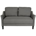 thumbnail image 5 of Flash Furniture Upholstered Living Room Loveseat with Single Cushion Seat and Slanted Arms in Dark Gray Fabric, 5 of 5