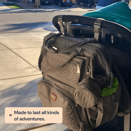 BabbleRoo Wide Top Diaper Bag Backpack, Spacious & Stylish Nappy Organizer, Black, 1 pc