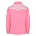 thumbnail image 4 of Aislor Girls Sequin Fringe Button Down Shirt Long Sleeve Sparkly Blouse Top Western Cowgirl Outfit Pink 8, 4 of 7