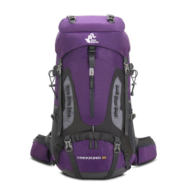 Mochilas de senderismo al aire libre para hombres y mujeres, bolsa de viaje de 60L, accesorios de equipo de cubierta de lluvia, mochila de Trekking Fivean unisex