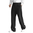 thumbnail image 6 of Mens Casual Dress Pants Pleated Baggy Wide Leg Relaxed Fit Office Business Slacks Expandable Waist Work Trousers, 6 of 9