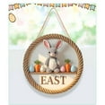 thumbnail image 2 of Easter Bunny Welcome Wooden Sign, Spring Door Hanger for Front Door, Holiday Welcome Decoration, 2 of 2