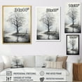 thumbnail image 4 of Designart "Minimalism Grey Tree silence I" Landscape Trees Wall Art Living Room, 4 of 5