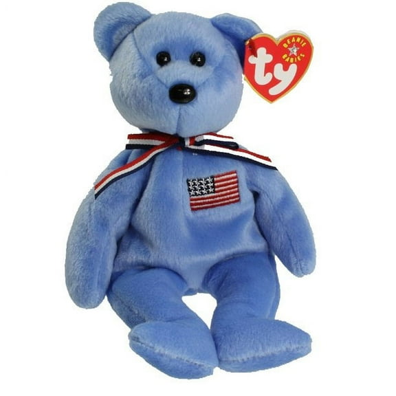 TY Beanie Baby - AMERICA the Bear (Blue Version) (8.5 inch) Plush