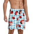 thumbnail image 2 of Sikiie Flowers and Lady Bugs Mens Pajama Shorts, Lightweight Lounge Pant with Pockets Soft Sleep Pj Shorts for MenMedium, 2 of 6