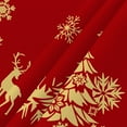 thumbnail image 5 of Merry Christmas Oval Tablecloth 60×102 inch Christmas Table Cloth Golden Deer Christmas Tree Table Covers Red Christmas Decoration for Christmas Party Dining Room Home Kitchen Picnic, 5 of 6