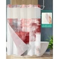 thumbnail image 3 of No Hook Shower Curtains, Red Ombre Standard Bathroom Curtains with Snap in Liner, Retro Farmhouse Abstract Mottled Texture Art Waterproof Washable Fabric Bathroom Shower Curtain Sets, 60" x 72", 3 of 7