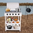 thumbnail image 3 of 5-Burner BBQ Gas Grill Steel Silver Outdoor Portable Camp Stove with 2 Tiers Stand, 3 of 13