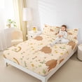 thumbnail image 4 of Erosebridal Cute Capybara Girl Kid Bed Sheets, Flower Floral King Sheets, 4-Piece, 4 of 5