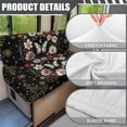 thumbnail image 6 of XYZCANDO Butterfly Floral RV Dinette Cushion Covers Comfortable Couch Cover 2 Cushion Sofa Universal RV Accessories Stretchable RV Dinette Cushions for Women Slip Covers for Loveseat Black, 6 of 7