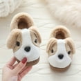 thumbnail image 4 of Otqutp Fuzzy Dog Slippers for Boys Girls Kids Cute Cotton Plush House Shoes with Memory Foam Toddler Winter Warm Slides Shoes, 4 of 4