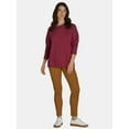 thumbnail image 4 of Time and Tru Women's Tunic Sweatshirt with High-Low Hem, Sizes XS -4X, 4 of 5