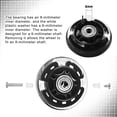 thumbnail image 3 of BESTSKY 8-Pack Inline Skates Wheels 64mm with Bearings for Indoor and Outdoor Replacement - High Performance Sturdy Wheel for Smooth Riding Upgrades Black, 3 of 7