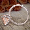 thumbnail image 4 of 1.25 Carat Peach Pink Morganite (princess cut Morganite) Diamond Engagement Ring in 10k White Gold, 4 of 4