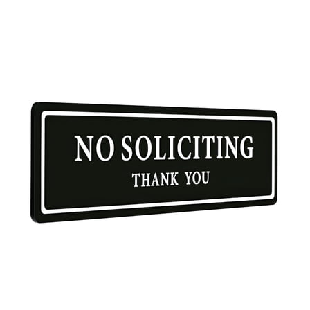 SELIVO No Soliciting Sign For House (with Strong Adhesive Tape) Durable No Soliciting Signs For Home Office No Solicitation Signs For Front Door/Wall/Window Clear