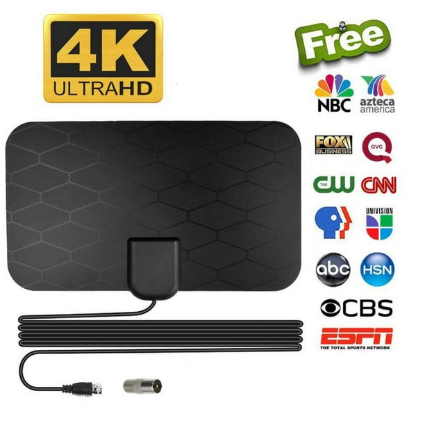 Hilsen på sejle 4K Digital Antenna TV Indoor 1080P 16.5ft Coaxial Cable Channel HD TV  Antennas With Aerial Amplifier Signal Booster 250 Miles HDTV Antenna  Television HD Digital 5.0 - Walmart.com