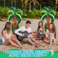 thumbnail image 5 of 2PCS Big Palm Tree Balloons, Standing Inflatable Palm Tree Foil Balloon for Luau Hawaiian Birthday Party Decorations Pool Tropical Jungle Summer Beach Party Supplies, 5 of 7