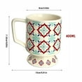 thumbnail image 2 of 13.5 oz Vintage Ceramic Coffee Mug, Stackable Design, Dishwasher Safe, 2 of 7