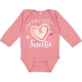 thumbnail image 3 of Inktastic Pop Pop's Little Sweetie with Pink Heart Cookie Boys or Girls Long Sleeve Baby Bodysuit, 3 of 5