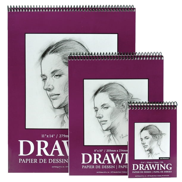 Jack Richeson Spiral Binding Heavy Weight Drawing Pad, 80 lb, 8 X 10 in