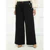 ELOQUII Elements Women's Plus Size Crop Wide Leg Pants