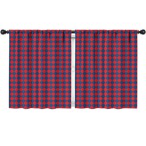 Blackout Kids Curtains,Red Blue Checkered Pattern Childrens Insulated Curtains Set Of 2,Bedroom Essentials,Toddler Room Decor 52"x63"