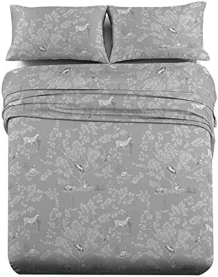 Royal's Heavy Soft 100 Cotton Flannel Sheets, 4Pc Bed Sheet Set, Deep