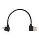 thumbnail image 2 of Cable de datos USBA a Micro USB macho Cable adaptador de conexión de ángulo recto 24cm negro, 2 of 14