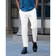 thumbnail image 5 of COOFANDY Men's Casual Cotton Pants Regular Fit Flat Front Expandable Waist Chino Slack Trousers, 5 of 6