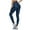 Blue, variant on Women's Faux Leather Leggings Leopard Print Liquid Shine Exercise Yoga Pants