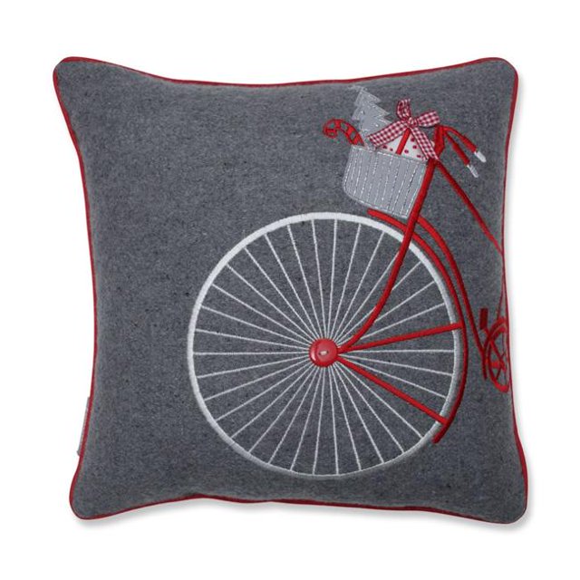 Pillow Perfect 623634 16 Pouces Vacances Vélo Jeter Oreiller - Rouge