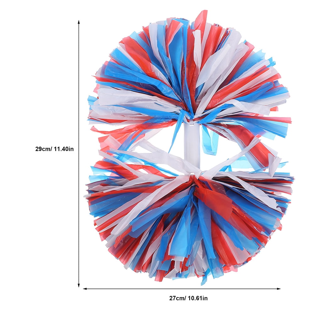 TABLZONE 4Pcs Reusable Pet Pe Material Pom Poms for Cheerleading and Festival Use