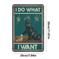 thumbnail image 2 of Placa de Metal Vintage de Hierro Wdftyju Taza de Agua de Gato Rectangular 20x30cm, 2 of 9