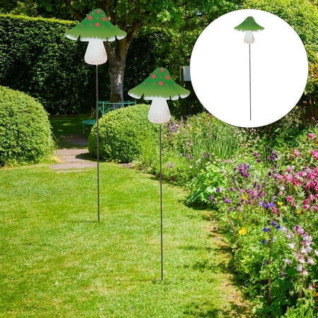 

Garden Iron Mushroom Garden Iron Mushroom Shape Stake Ornament Yard Scene Layout Mushroom Adornment